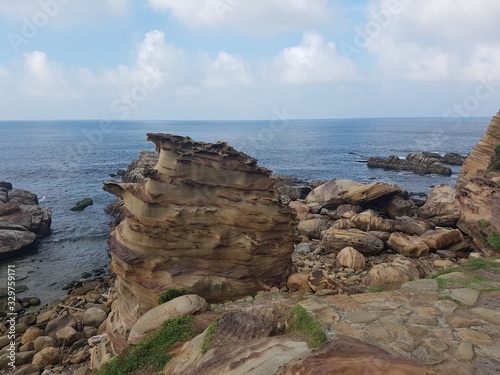 rocks and sea