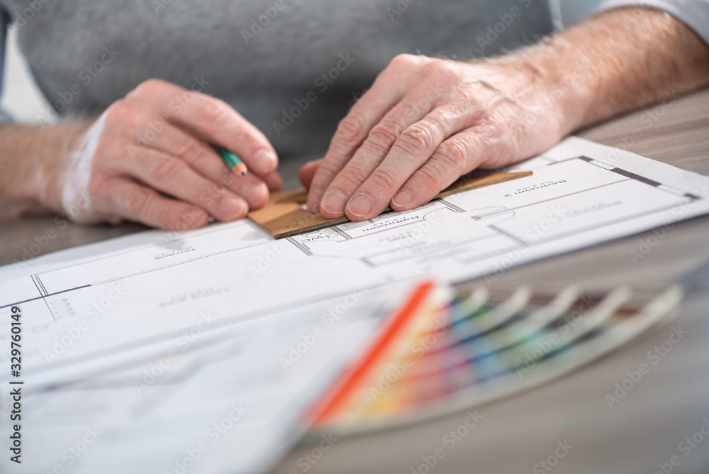 Architect working on a project Architect working on a project