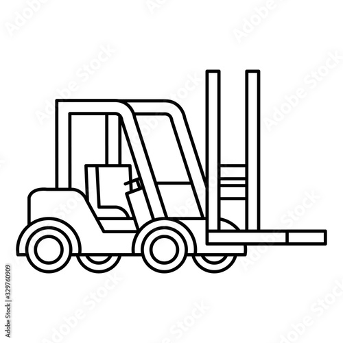 forklift design, Delivery logistics transportation shipping service warehouse industry and global theme Vector illustration