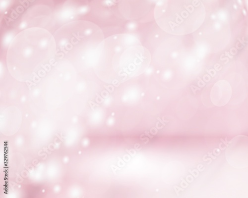 Pink abstract background with white bokeh stars lights beautiful colorful shiny blurred. use wallpaper backdrop Christmas wedding card and texture your product.