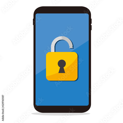 secure flat icon illustration vector 