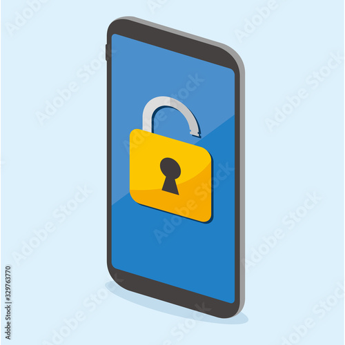 secure flat icon illustration vector 