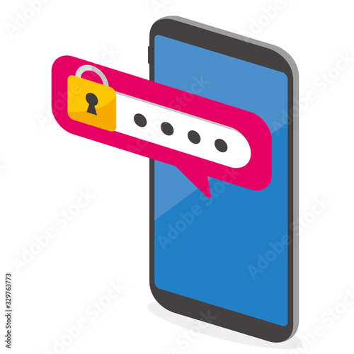 secure flat icon illustration vector 