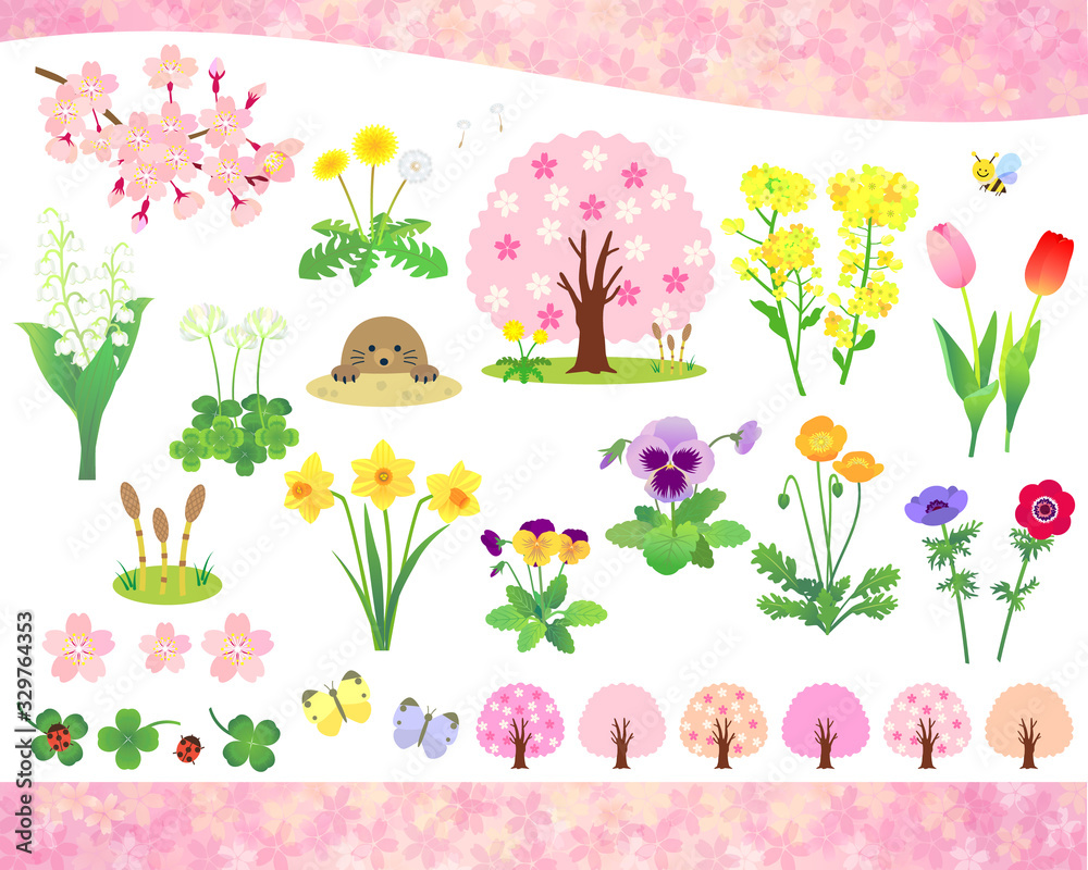 春の花のイラストイラスト – 春の花の無料イラスト | チューリップのイラスト – HIBOB