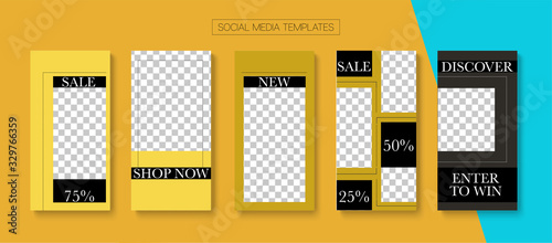 Social Stories Cool Vector Layout.