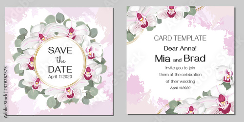 set of invitations cards