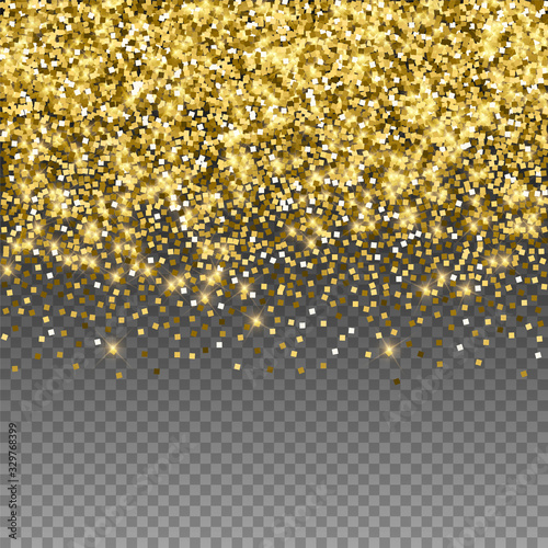 Sparkling gold luxury sparkling confetti. Scattere