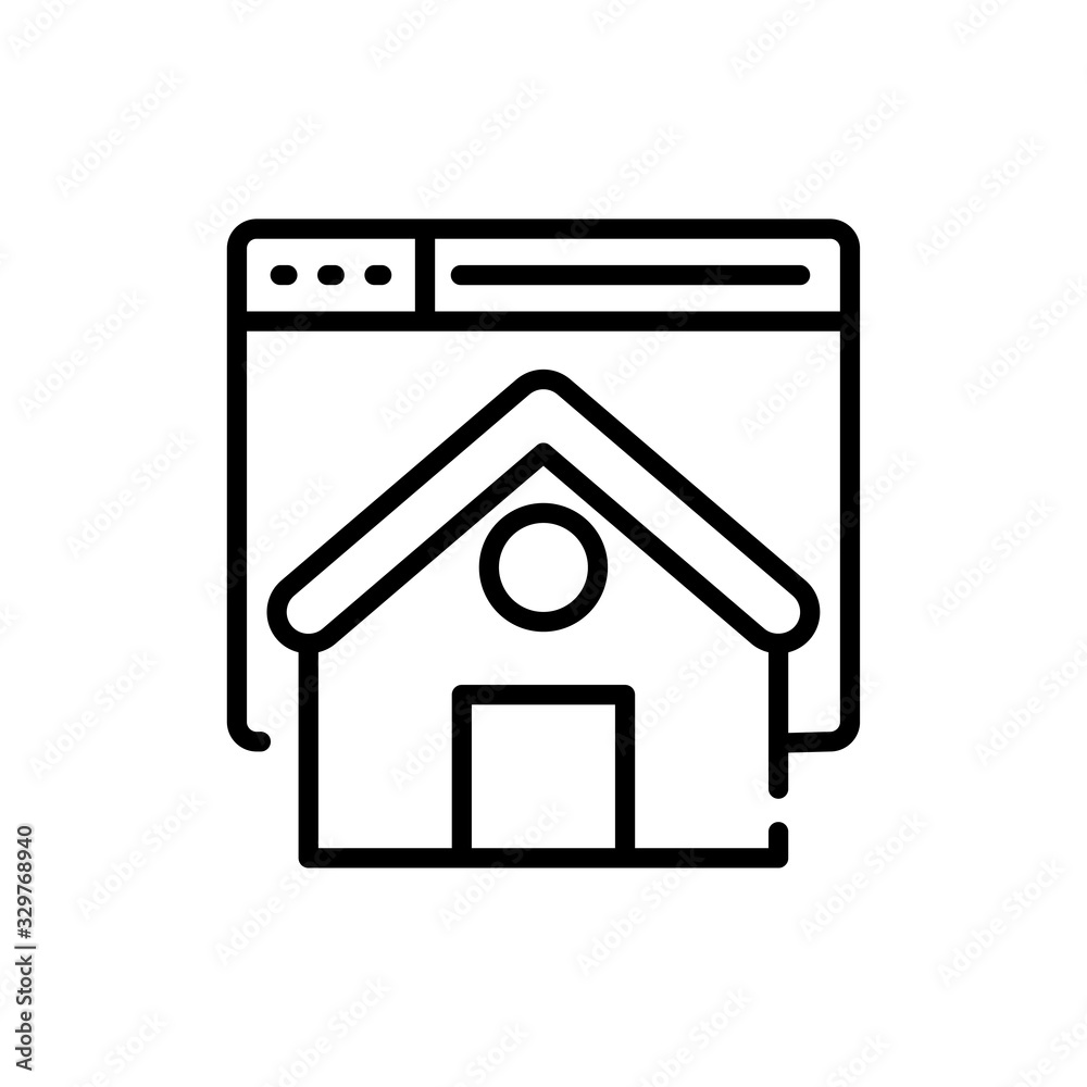 Home Page icon Vector illustration Line Design and Development style icon 