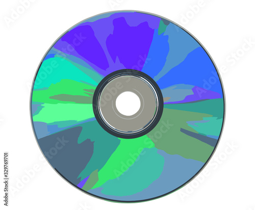 vector illustration of empty CD or DVD disc