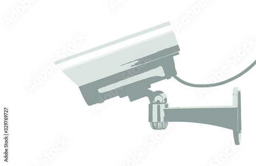 vector illustration of surveillance camera recording