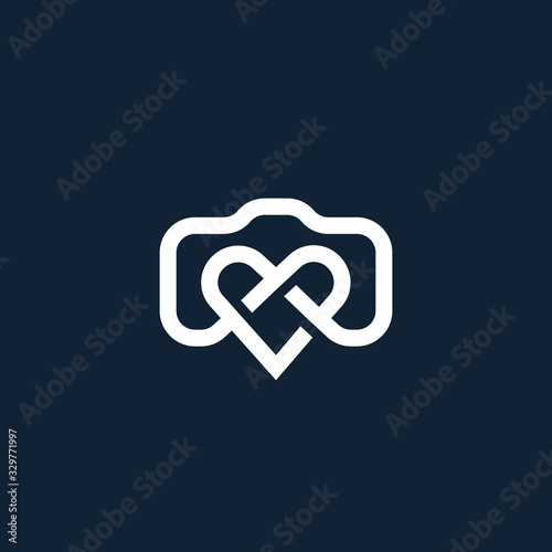 Simple creative photographer symbol, icon, logo