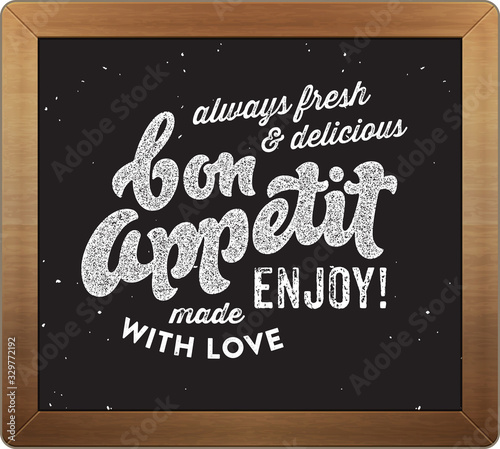 Bon appetit retro culinary sign