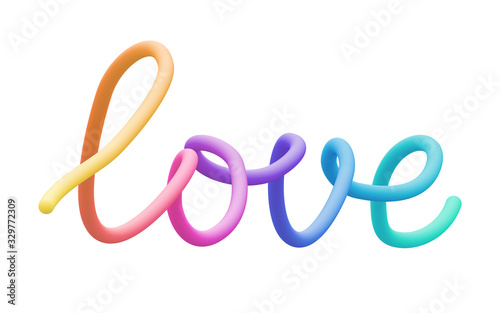 Colorful inscription 'love'