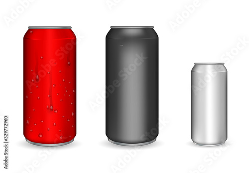 Realistic metallic cans