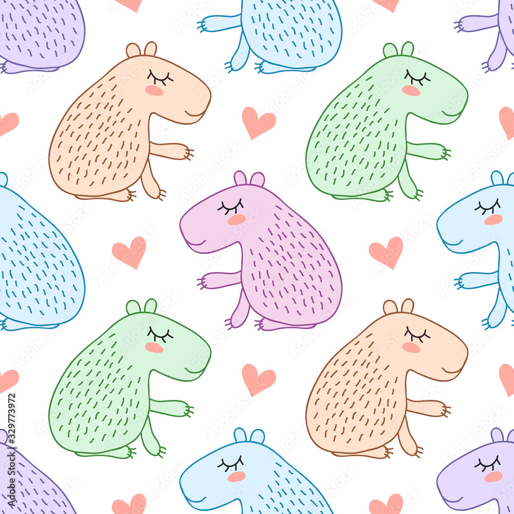 Cute cartoon capybara Cute cartoon capybara