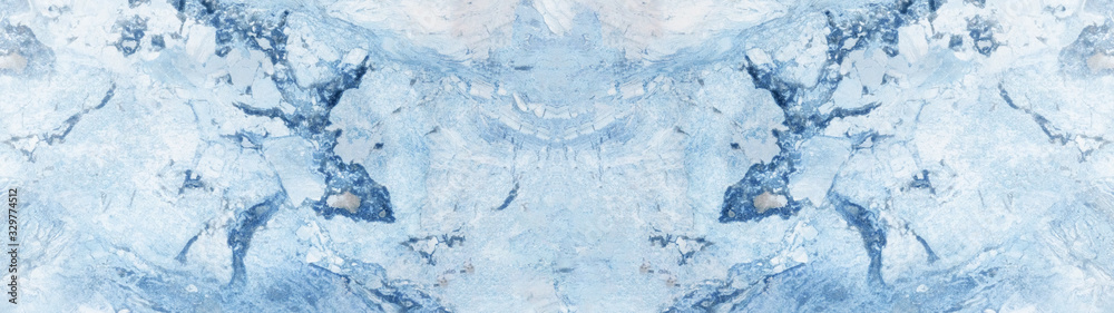 Obraz premium Blue white marble granite natural stone texture panorama 