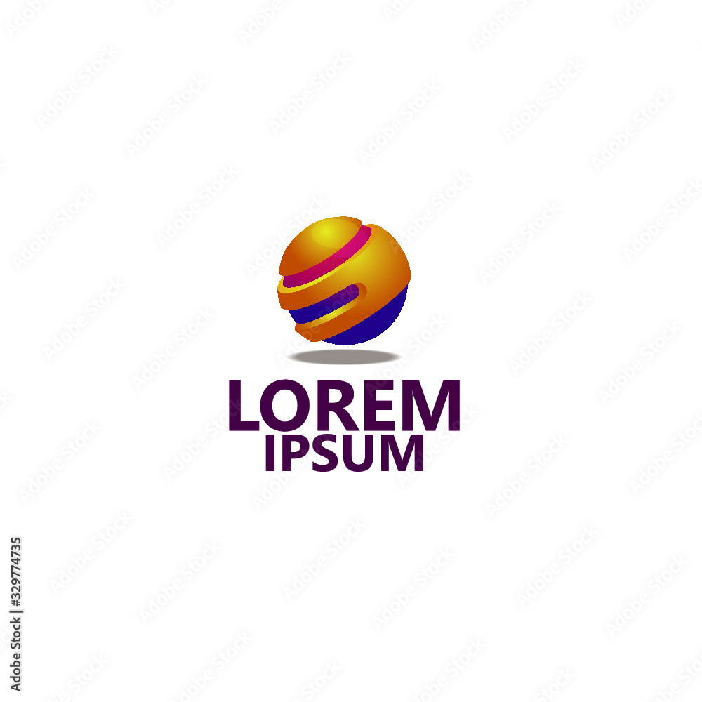 COMPANY LOGO 3D, Modern abstract design vector element for identity, logotype or icon. 