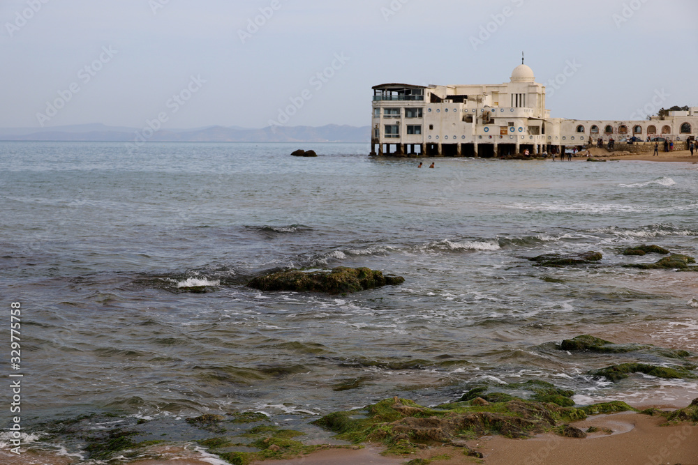 Obraz premium View on the superb beach of La Marsa in Tunisia