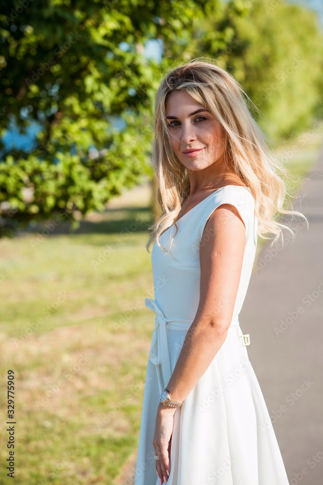 Romantic scene, woman waiting on a date. Pretty nice blond hair lady Romantic scene, woman waiting on a date. Pretty nice blond hair lady