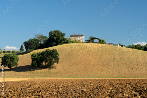 Rural landscape near Petriolo, Marches, Italy photo