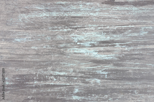 Wallpaper Mural Old weathered wooden texture painted in white, gray and turquoise color. Vintage wood light turquoise background.  Torontodigital.ca