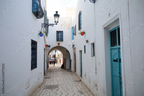 A street in the old town of Tunis, Tunisia