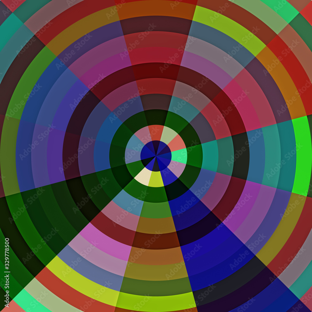 Obraz premium abstract colorful circle segment pattern