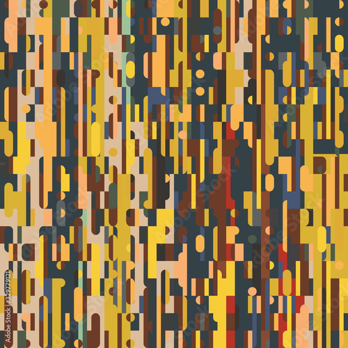Abstract 1970s Flat Dynamic Background Design in Simple Retro Style