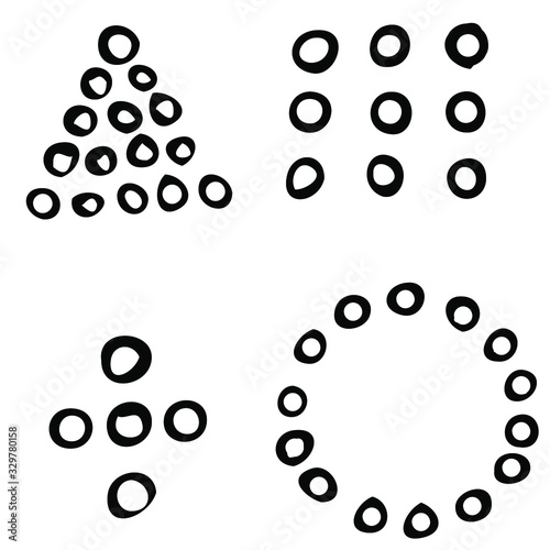 Geometric Vector set with black and white. Hipster fashion Memphis style.