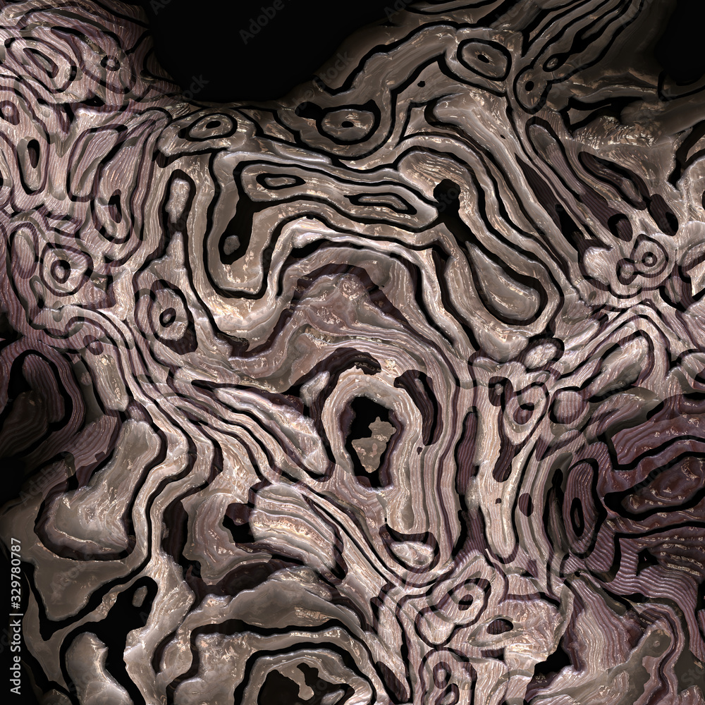 3d effect - abstract fractal stone texture pattern