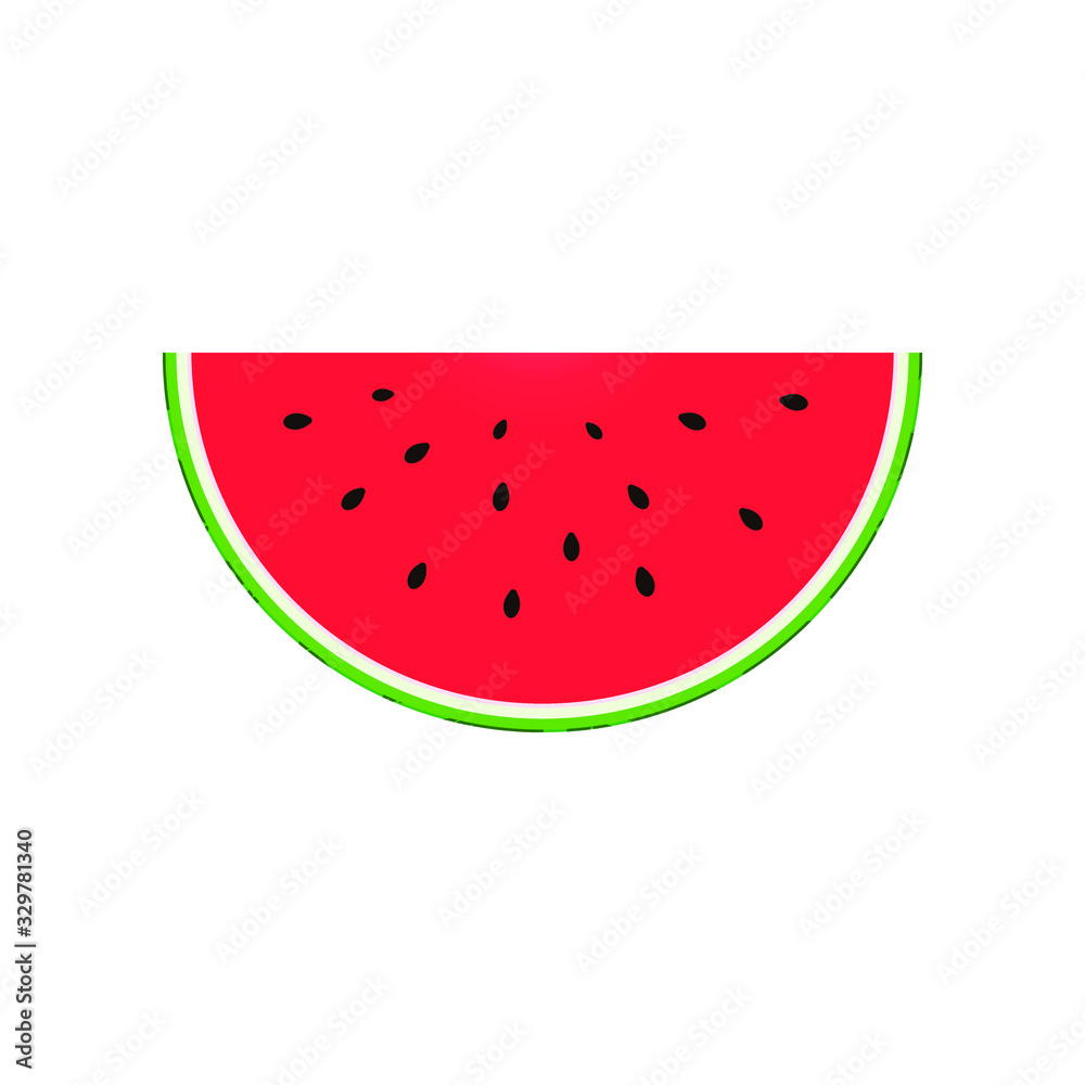 Watermelon slice isolated on white background. Watermelon slice isolated on white background.