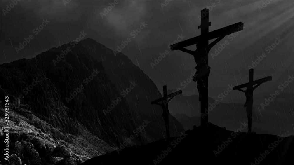 Jesus on the Cross BW