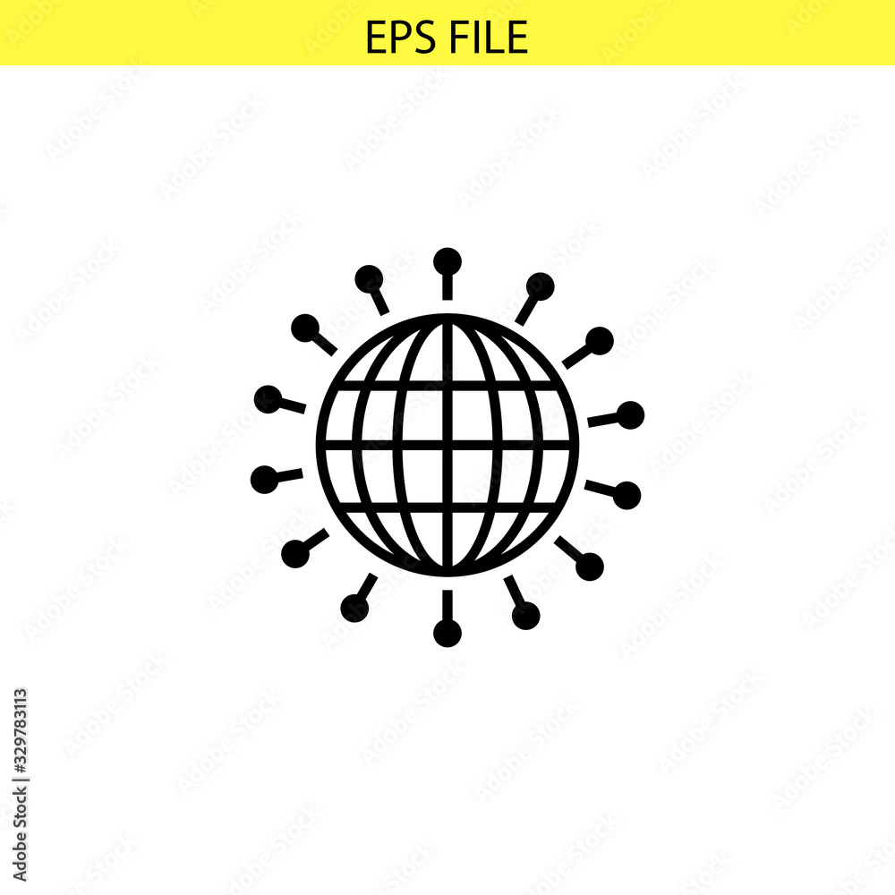 Global network icon. EPS vector file Global network icon. EPS vector file