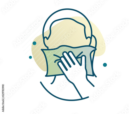 Personal Hygiene - Cover Mouth while sneezing - Icon