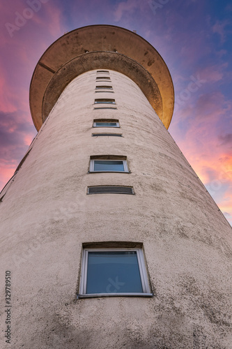 Fernsehturm Fremersberg von unten in Baden-Baden photo