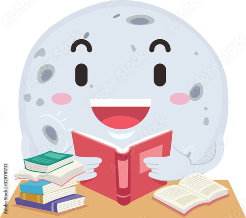 Mascot Moon Night Class Illustration