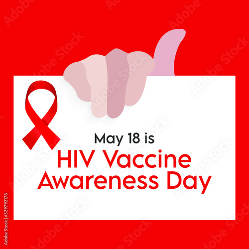 Vector illustration on the theme of World AIDS Vaccine Day, also known as HIV Vaccine Awareness Day, is observed annually on May 18.