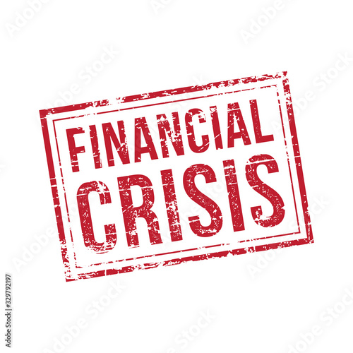 Financial crisis vector stamp