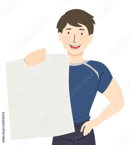 Man Fitness Blank Flyer Ill...