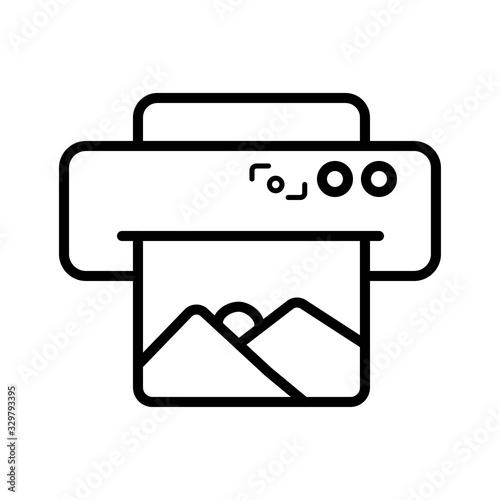 Document desktop printer flat icon for apps and websites