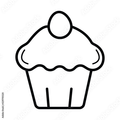 cup cake icon icon isolated vector