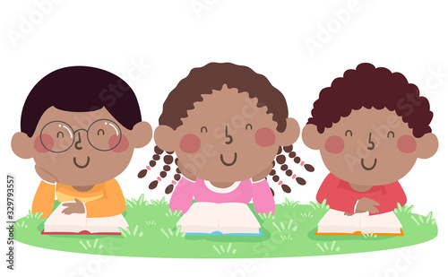 Kids African Read Book Outd...