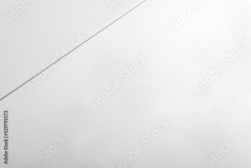 White blank textured surface paper sheet.