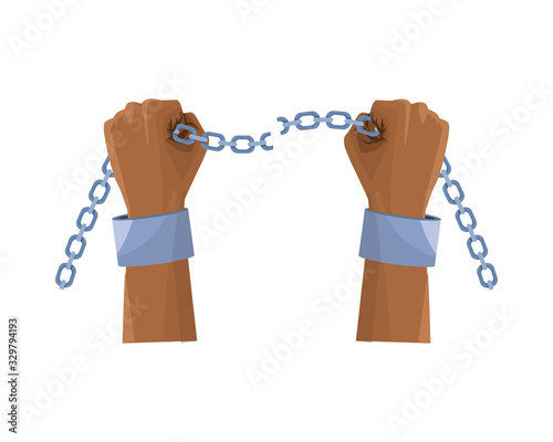 slave hand with chain icon