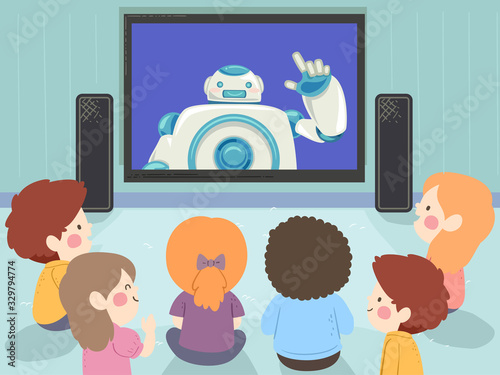 Kids Robot Screen Study Tea...