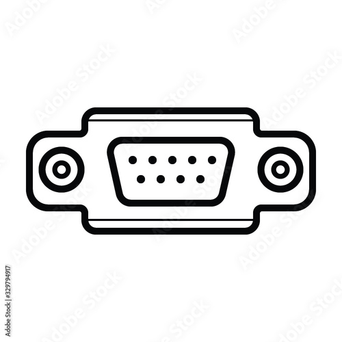 vga icon vector from computer