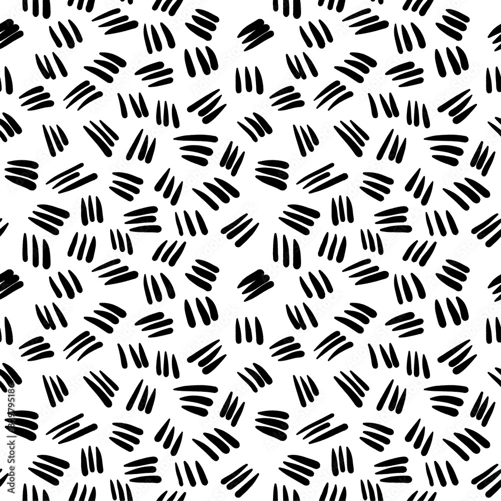 Seamless pattern doodle Brushstrokes, stripes, random. Abstract, backdrop backdrop. Vector decorative geometric pattern. EPS10