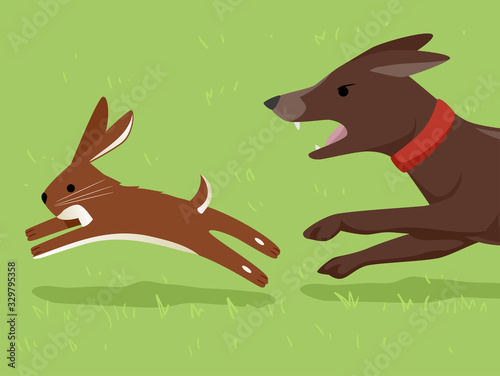 Hare Coursing Wildlife Crime Illustration