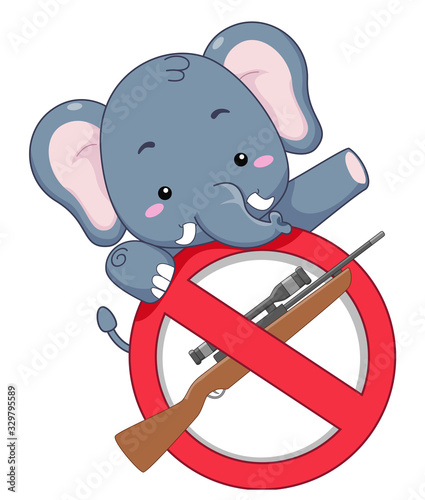 Elephant Stop Killing Illus...