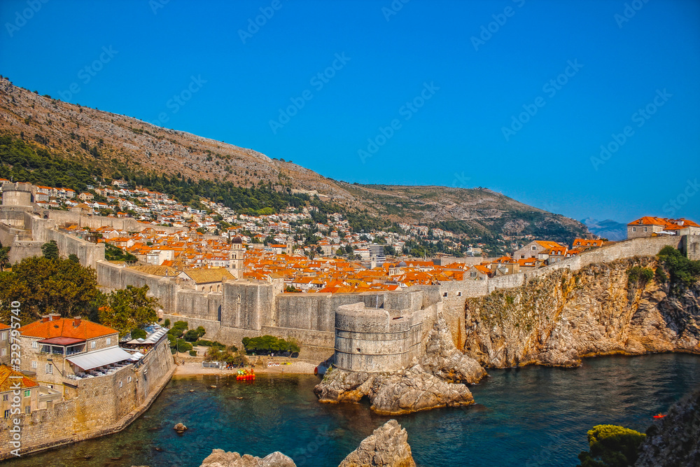 The famous city wall of Dubrovnik, Croatia